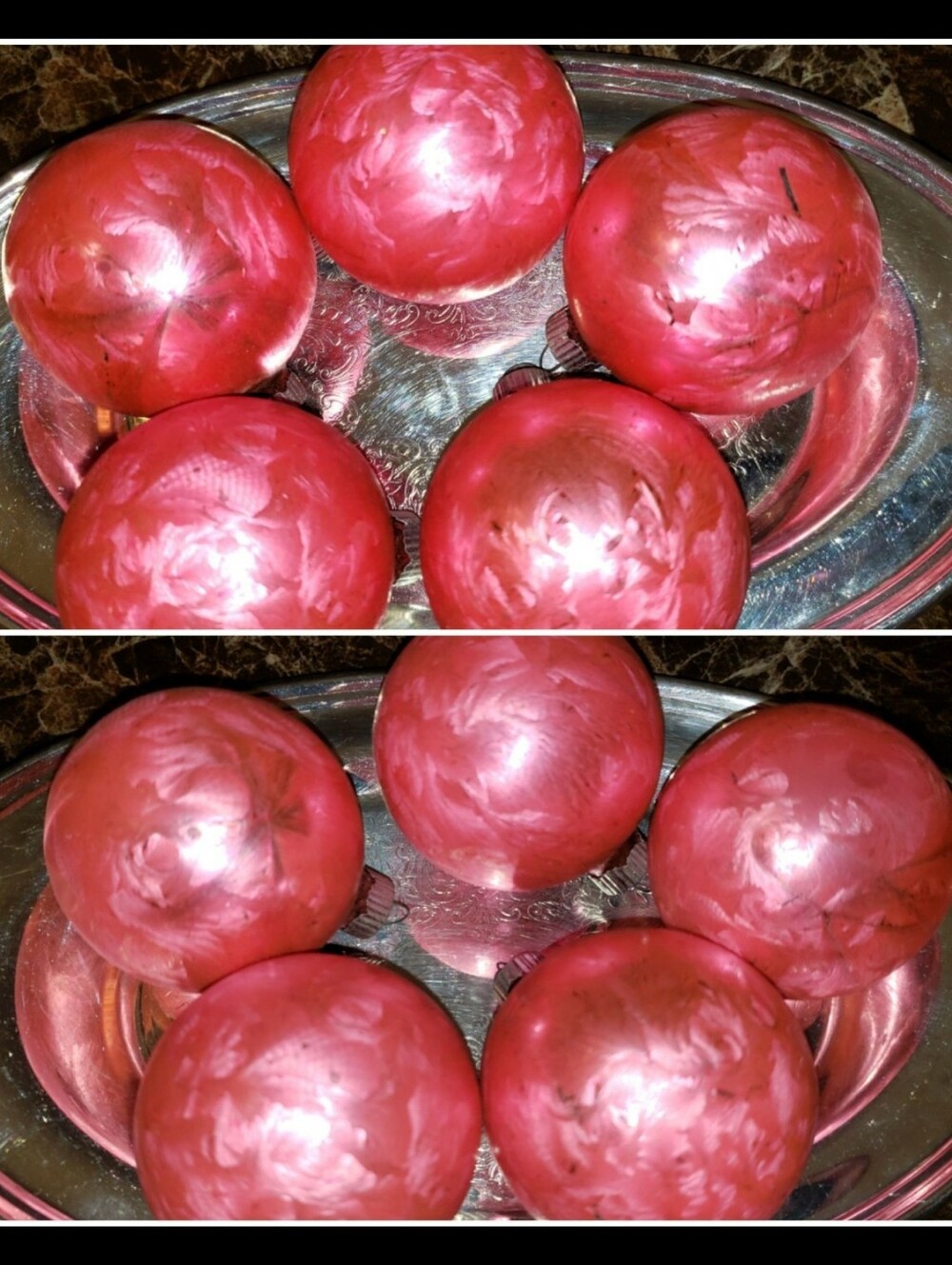 Lot Of Five (5) RARE Vintage Pink Luster Pearlescent Jack Frost Laquer Shiny